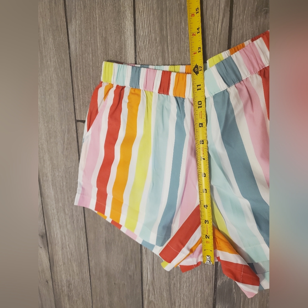 ATLANTIC-PACIFIC × LAKE 100% cotton poplin rainbow colorful striped pajama set S - Picture 8 of 9